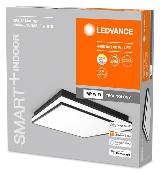 Chytré WiFi LED světlo ORBIS 450x450, nastavitelná bílá