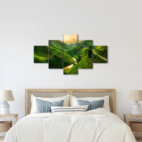Obraz - Rýžové terasy Mu Cang Chai (125x70 cm)