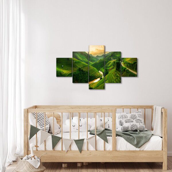 Obraz - Rýžové terasy Mu Cang Chai (125x70 cm)
