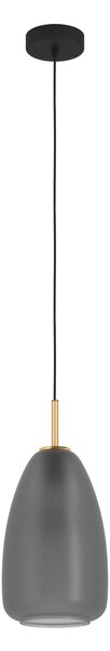 EGLO Moderní závěsné osvětlení ALOBRASE, 1xE27, 40W, černé, šedé 900506