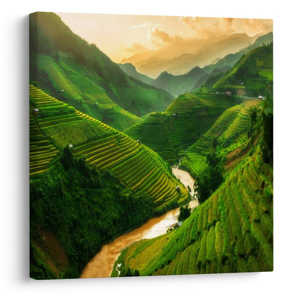 Obraz - Rýžové terasy Mu Cang Chai (30x30 cm)