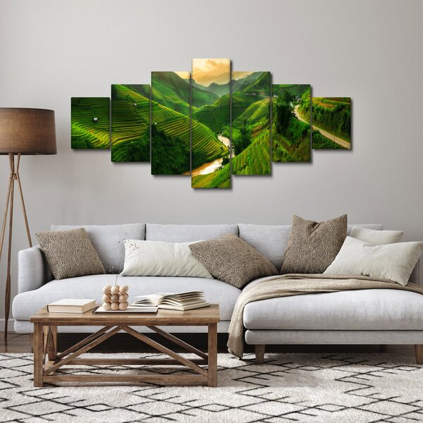 Obraz - Rýžové terasy Mu Cang Chai (210x100 cm)