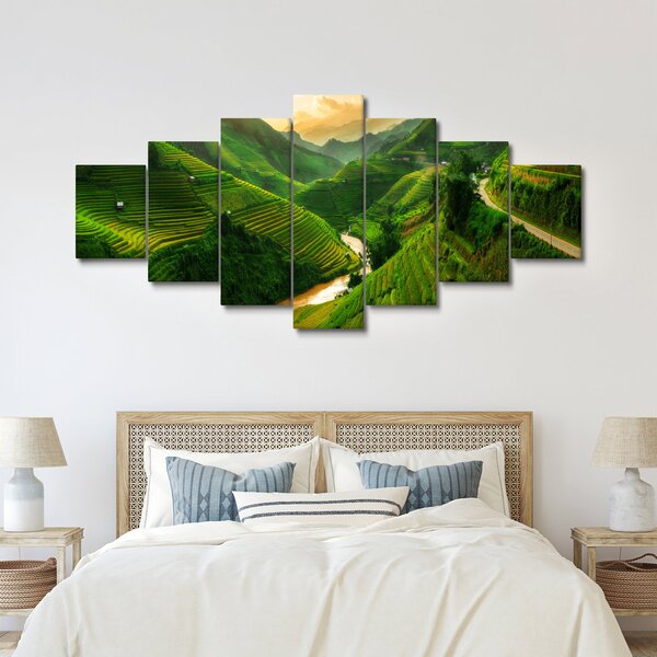 Obraz - Rýžové terasy Mu Cang Chai (210x100 cm)