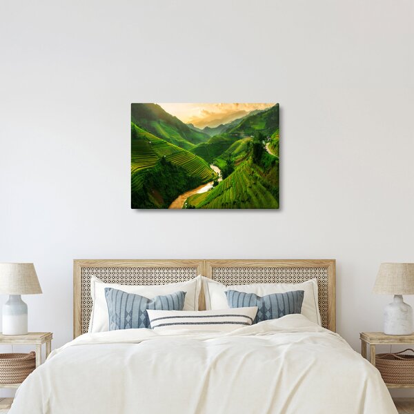 Obraz - Rýžové terasy Mu Cang Chai (70x50 cm)