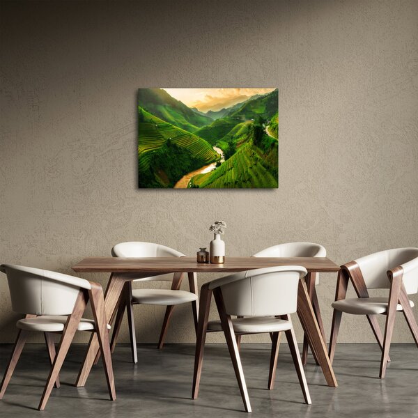 Obraz - Rýžové terasy Mu Cang Chai (70x50 cm)