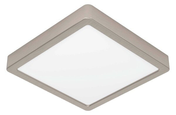 EGLO LED stropní stmívatelné osvětlení FUEVA 5, 17W, teplá bílá, 21x21cm, hranaté, stříbrné