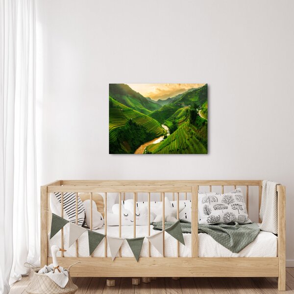 Obraz - Rýžové terasy Mu Cang Chai (70x50 cm)