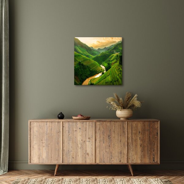 Obraz - Rýžové terasy Mu Cang Chai (30x30 cm)