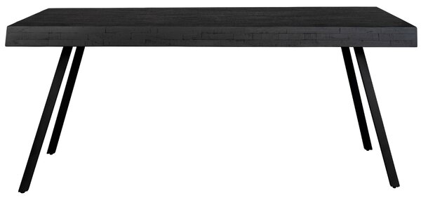 White Label Černý dřevěný jídelní stůl WLL SURI 200 x 90 cm