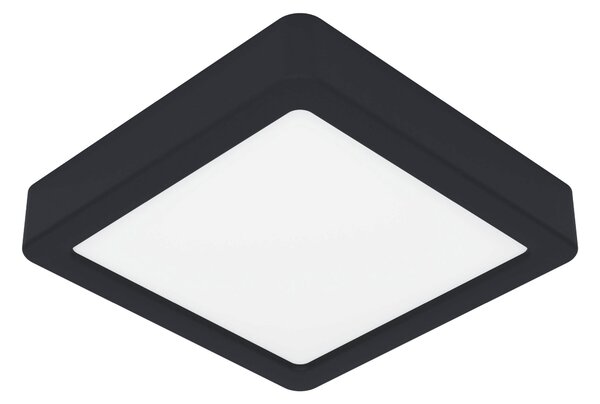 EGLO LED stropní stmívatelné osvětlení FUEVA 5, 11W, teplá bílá, 16x16cm, hranaté, černé