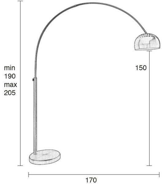 Černá stojací lampa ZUIVER BOW