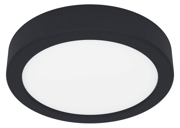 EGLO LED stropní stmívatelné osvětlení FUEVA 5, 11W, teplá bílá, 16cm, kulaté, černé 900581