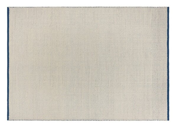Modrý/béžový ručně tkaný vlněný koberec 170x240 cm Lenu – noo.ma