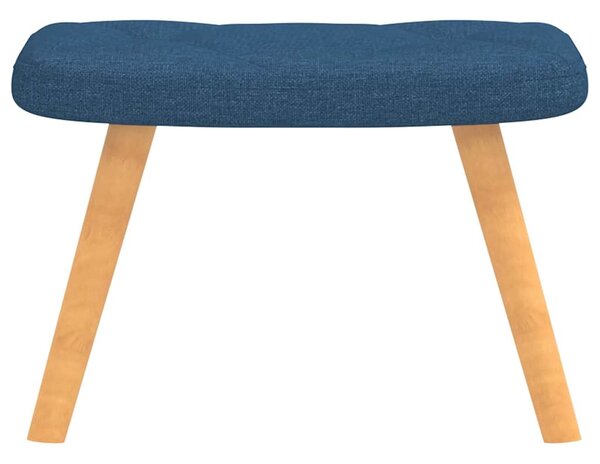 Relaxační křeslo se stoličkou modré textil 327538