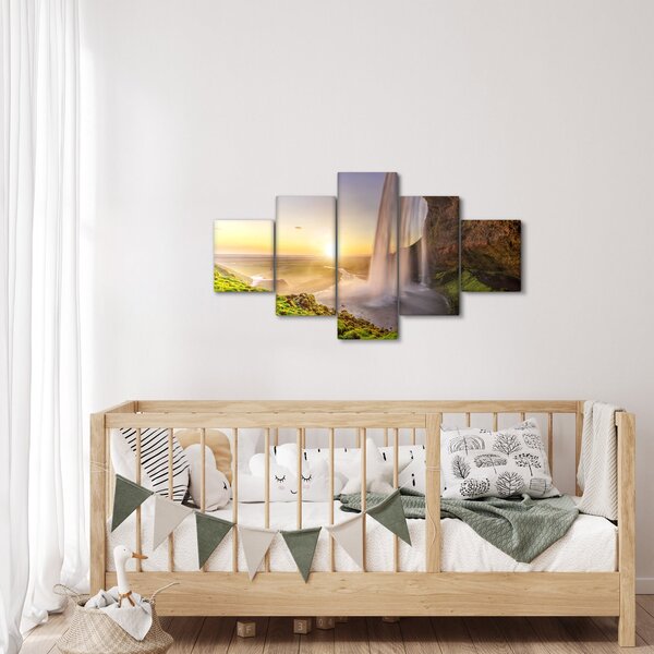 Obraz - Seljalandsfoss zpoza nitra jeskyně (125x70 cm)