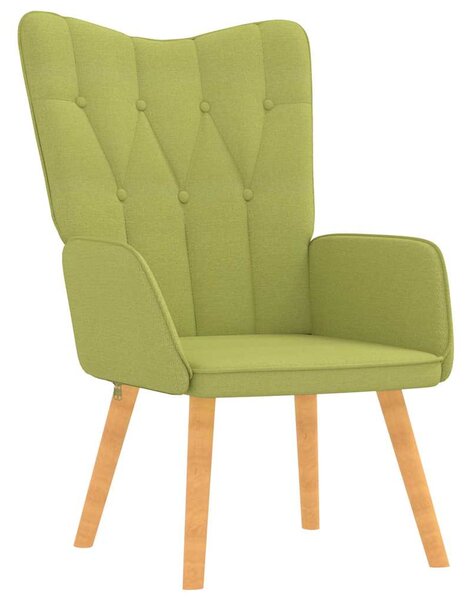 Relaxační křeslo se stoličkou zelené textil 327539