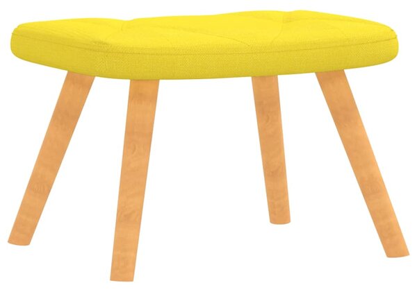 Relaxační křeslo se stoličkou hořčicově žluté textil 327541