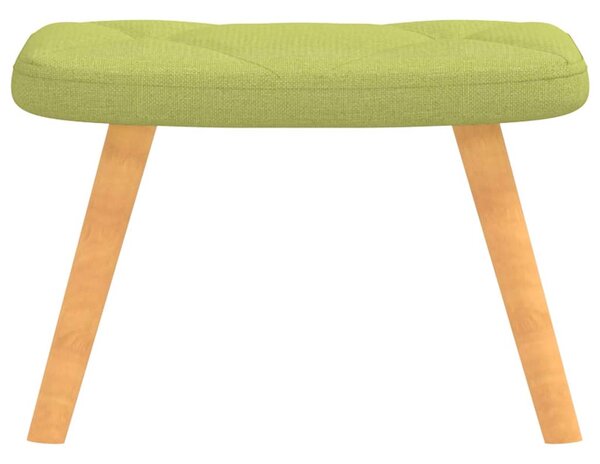 Relaxační křeslo se stoličkou zelené textil 327539