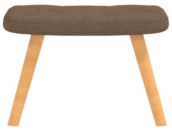 Relaxační křeslo se stoličkou hnědé textil 327537