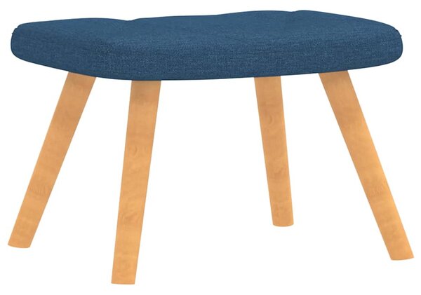 Relaxační křeslo se stoličkou modré textil 327538