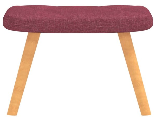 Relaxační křeslo se stoličkou vínové textil 327542