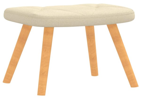 Relaxační křeslo se stoličkou krémové textil 327536