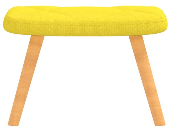 Relaxační křeslo se stoličkou hořčicově žluté textil 327541