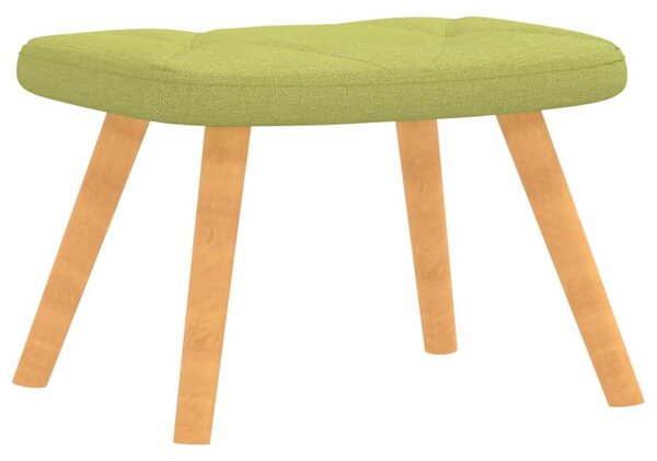 Relaxační křeslo se stoličkou zelené textil 327539