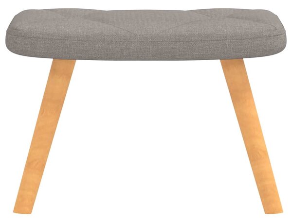 Relaxační křeslo se stoličkou taupe textil 327543