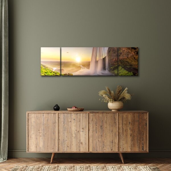 Obraz - Seljalandsfoss zpoza nitra jeskyně (170x50 cm)