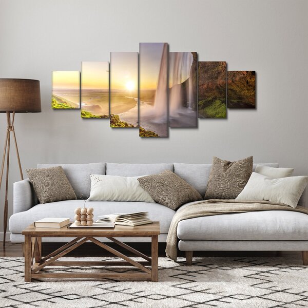 Obraz - Seljalandsfoss zpoza nitra jeskyně (210x100 cm)