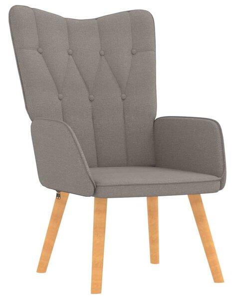 Relaxační křeslo se stoličkou taupe textil 327543