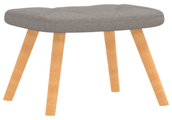 Relaxační křeslo se stoličkou taupe textil 327543