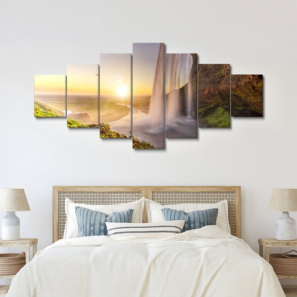 Obraz - Seljalandsfoss zpoza nitra jeskyně (210x100 cm)