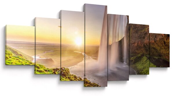 Obraz - Seljalandsfoss zpoza nitra jeskyně (210x100 cm)