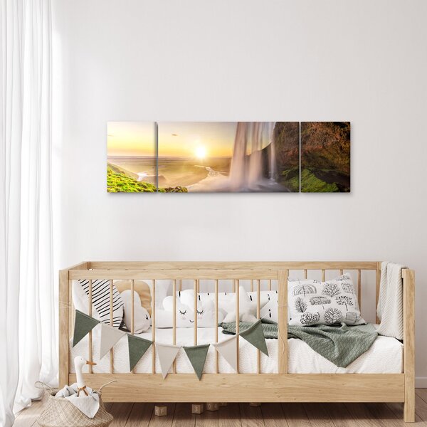 Obraz - Seljalandsfoss zpoza nitra jeskyně (170x50 cm)