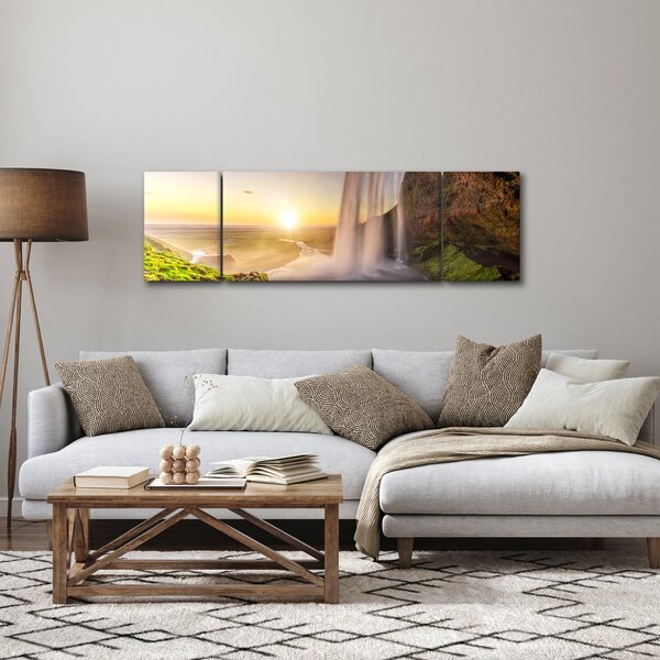 Obraz - Seljalandsfoss zpoza nitra jeskyně (170x50 cm)