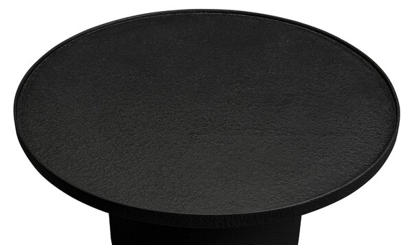 Černý kovový kulatý konferenční stolek DUTCHBONE WINSTON 70 cm