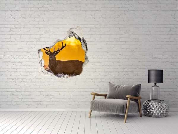 Díra 3D fototapeta na stěnu Jelen východ slunce nd-p-48250553