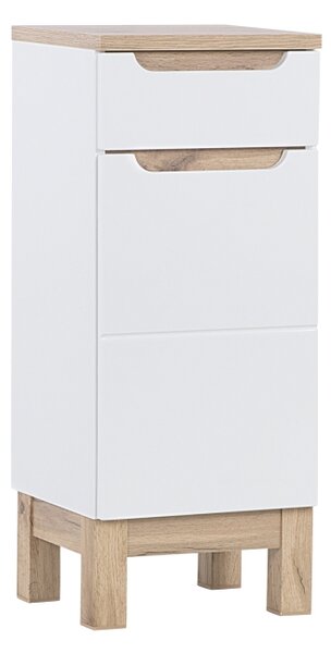 Dolní stojatá skříňka - BALI 810 white, bílá/lesklá bílá/dub votan