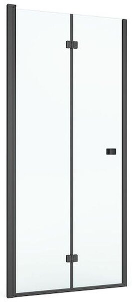 Roca Capital sprchové dveře 80 cm skládací černá matný/průhledné sklo AM4508016M