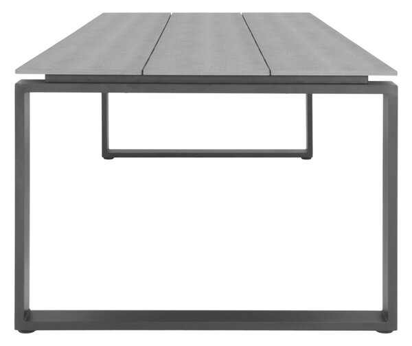 -25 % Dny MOMENTI– Nordic Living Tmavě šedý plastový zahradní stůl Devon 220 x 100 cm