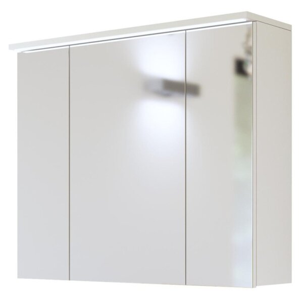 Závěsná skříňka se zrcadlem - GALAXY 844 white, šířka 80 cm, bílá