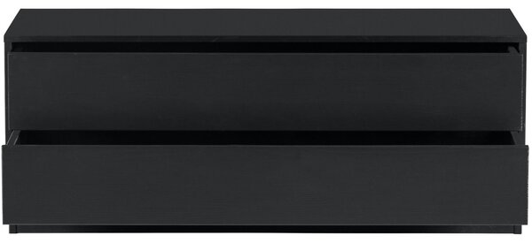 WOOOD Černý borovicový TV stolek Frederica 100 x 39,5 cm