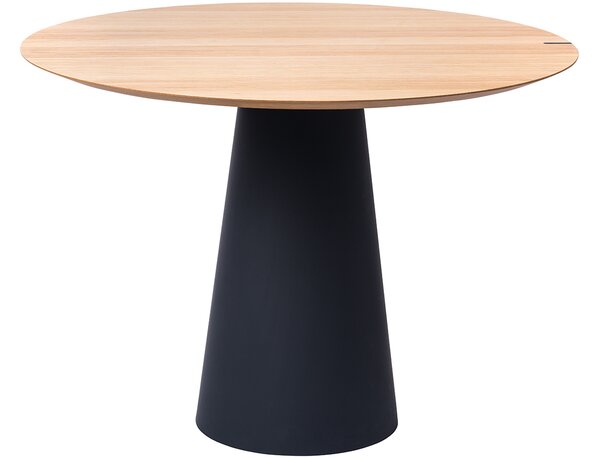 Dubový jídelní stůl Marco Barotti 110 cm s matnou černou podnoží