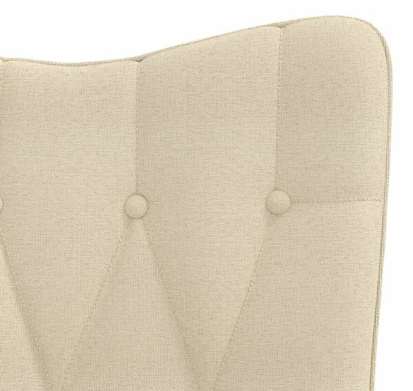 Houpací křeslo krémové textil 327613