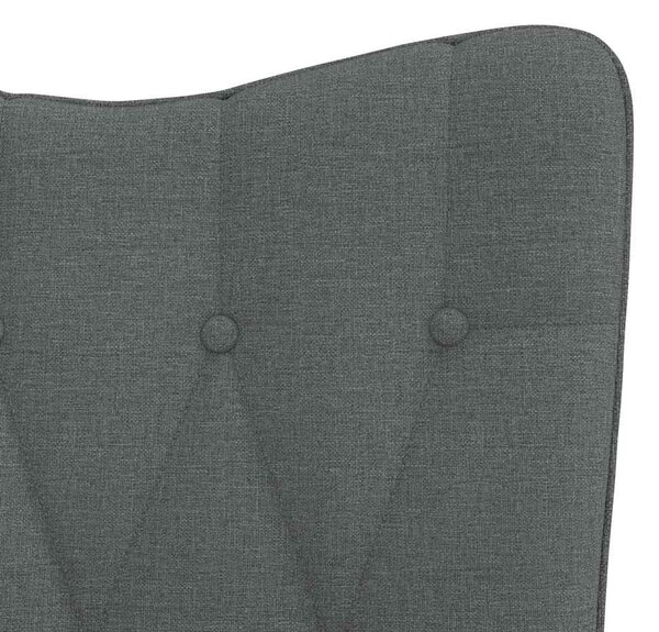 Houpací křeslo tmavě šedé textil 327612