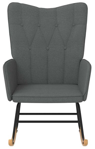 Houpací křeslo tmavě šedé textil 327612