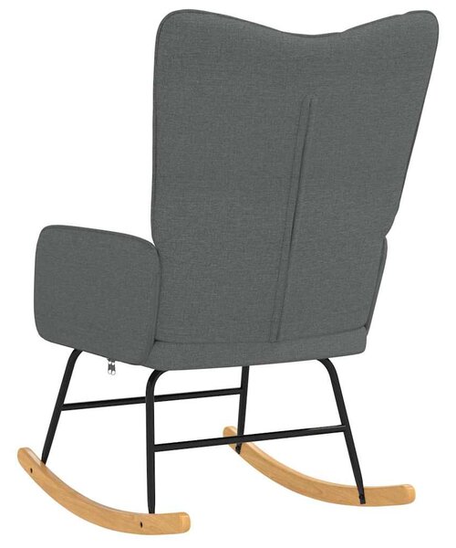 Houpací křeslo tmavě šedé textil 327612