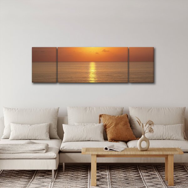 Obraz - Západ slunce nad oceánem (170x50 cm)